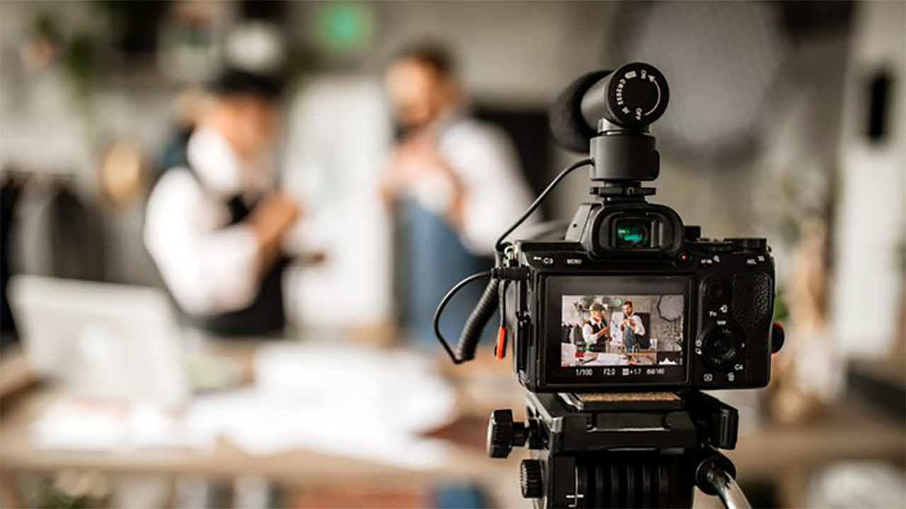Livestreaming-bei-Videoproduktion-Hintergrund