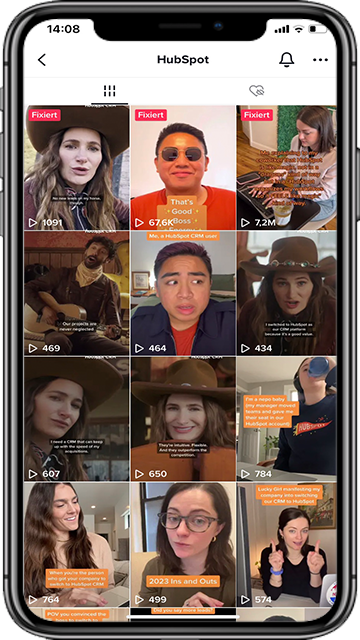 employer Branding Strategie-Screenshot von Hubspot tiktok kanal