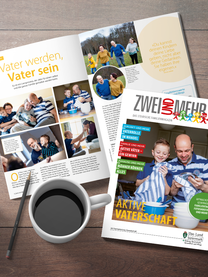 ZWEI und MEHR Magazin Titelbild und Innenseiten